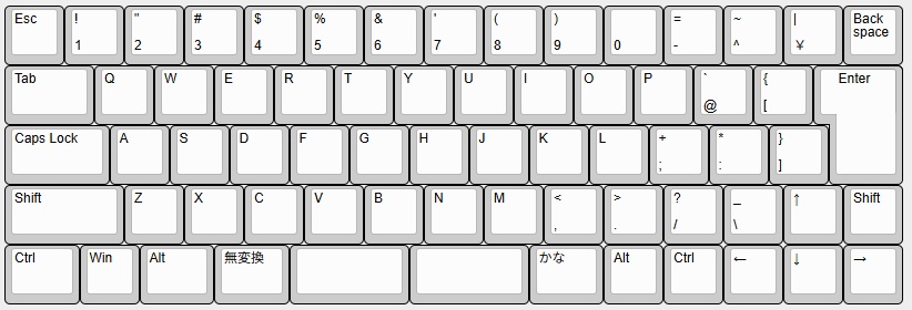 【狭ピッチJIS配列】Moon68na【自作キーボードキット】