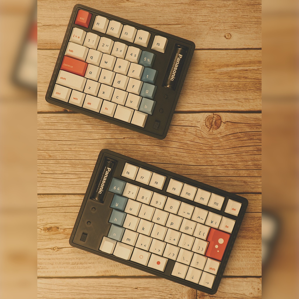 【無線 左右分割 日本語配列】Earth:Horizon【自作キーボードキット】