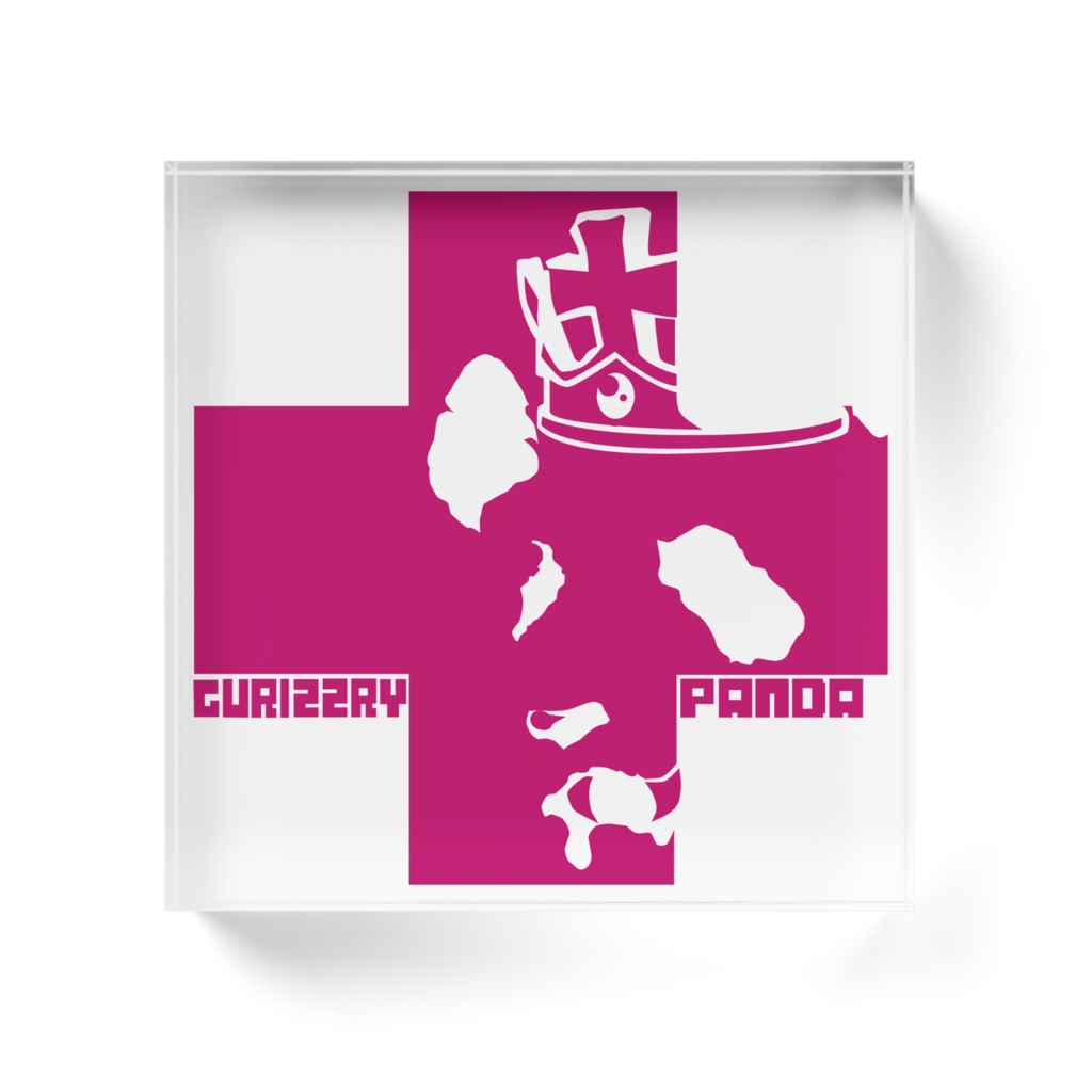 グリズリーパンダロゴマーク アクリル台座