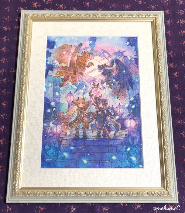 【額装原画】太陽の剣士と月の魔術師