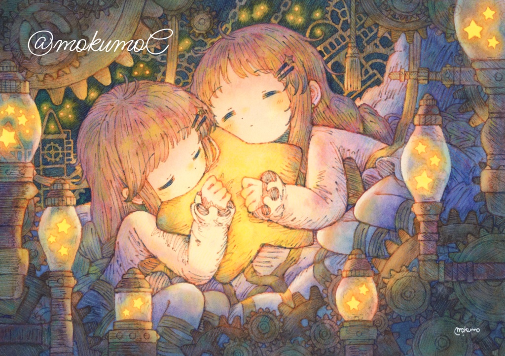 【額装原画】機械仕掛けの見せる夢