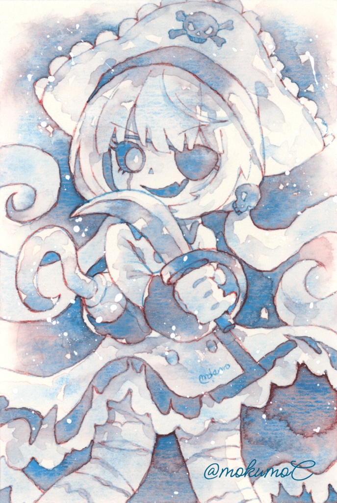 【フレームレス原画】スカルパイレーツちゃん
