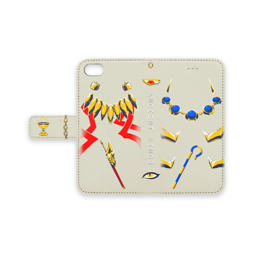 古代王モチーフ手帳型iPhone7ケース