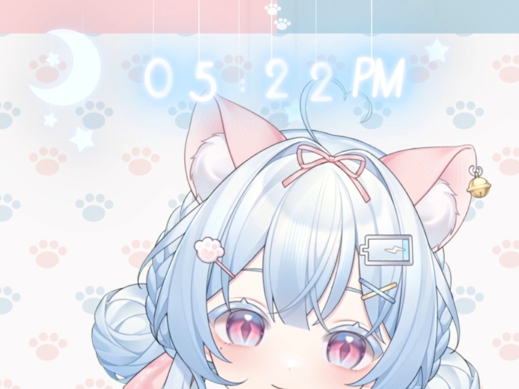 【無料】配信者向け OBS用デジタル時計 HTML素材 光る / 動く