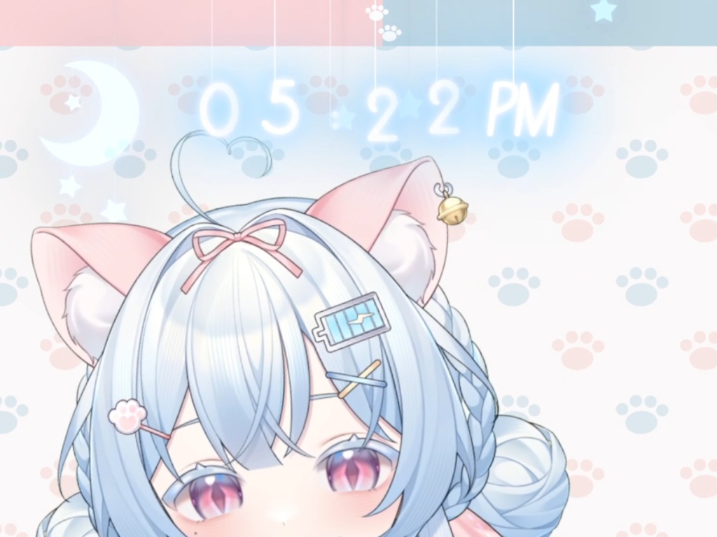 【無料】配信者向け OBS用デジタル時計 HTML素材 光る / 動く