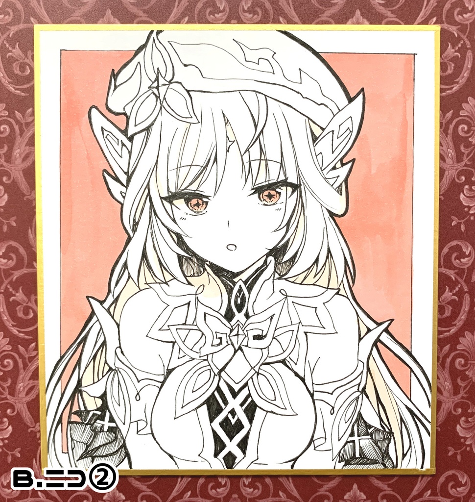 【原神】ニコアクスタ+手描き色紙(小)セット