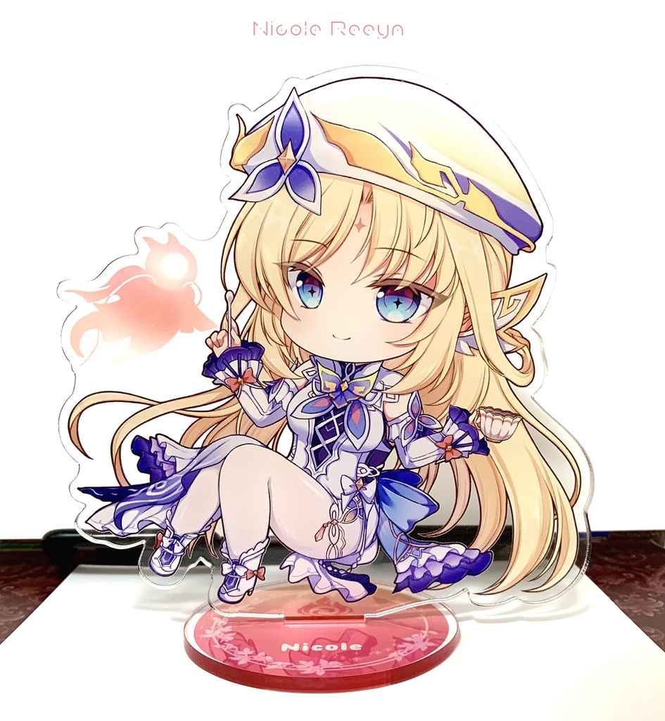 【原神】ニコアクスタ+手描き色紙(小)セット