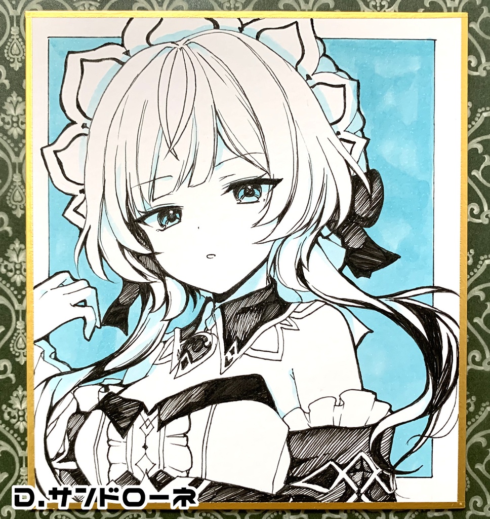 【原神】ニコアクスタ+手描き色紙(小)セット