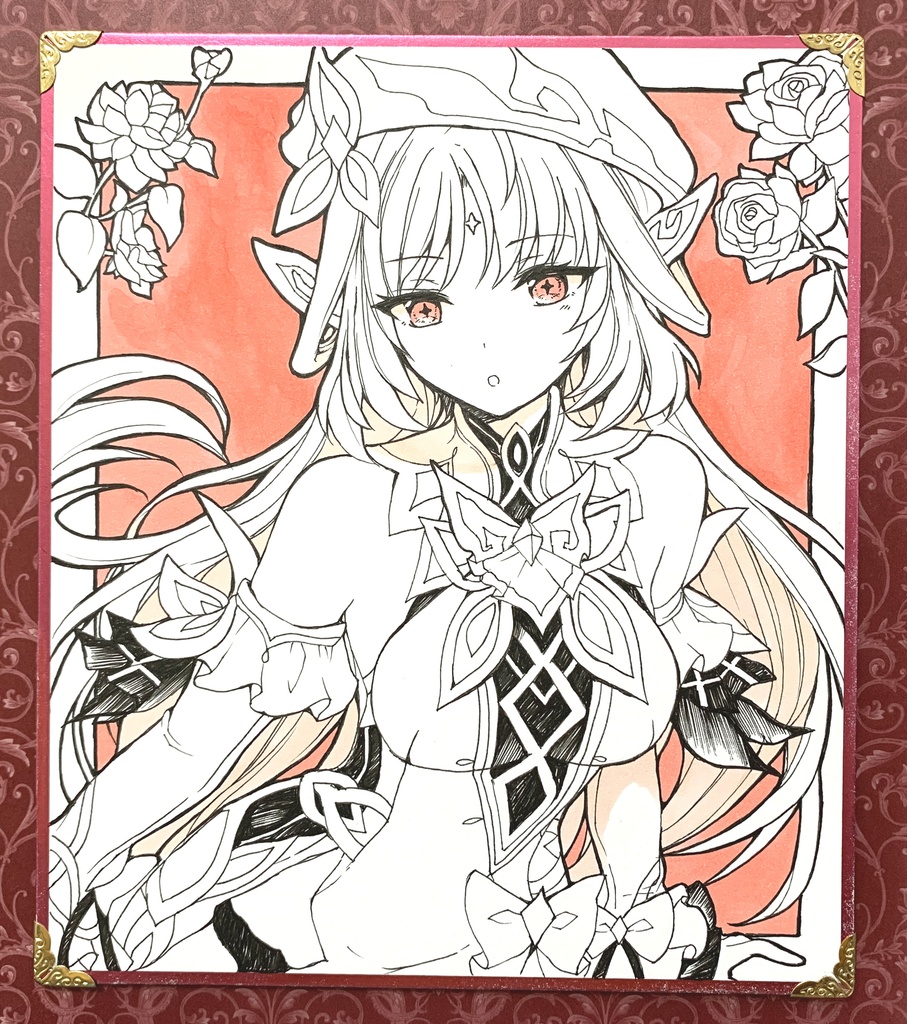 【原神】手描き色紙「ニコ」(中サイズ)