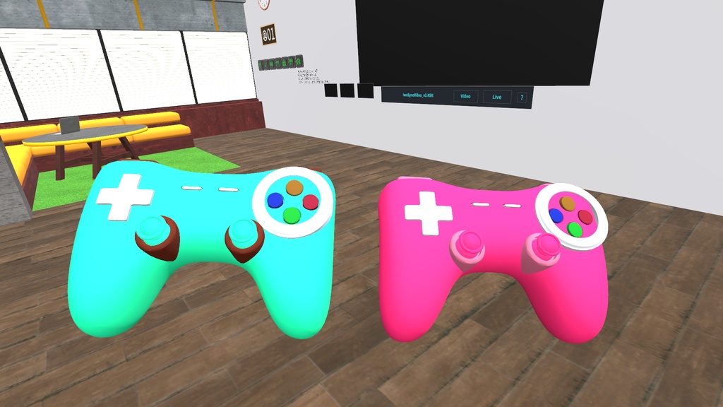 【無料版有】かわいい コントローラー 3Dモデル イヤリング ピアス【VRChat想定】