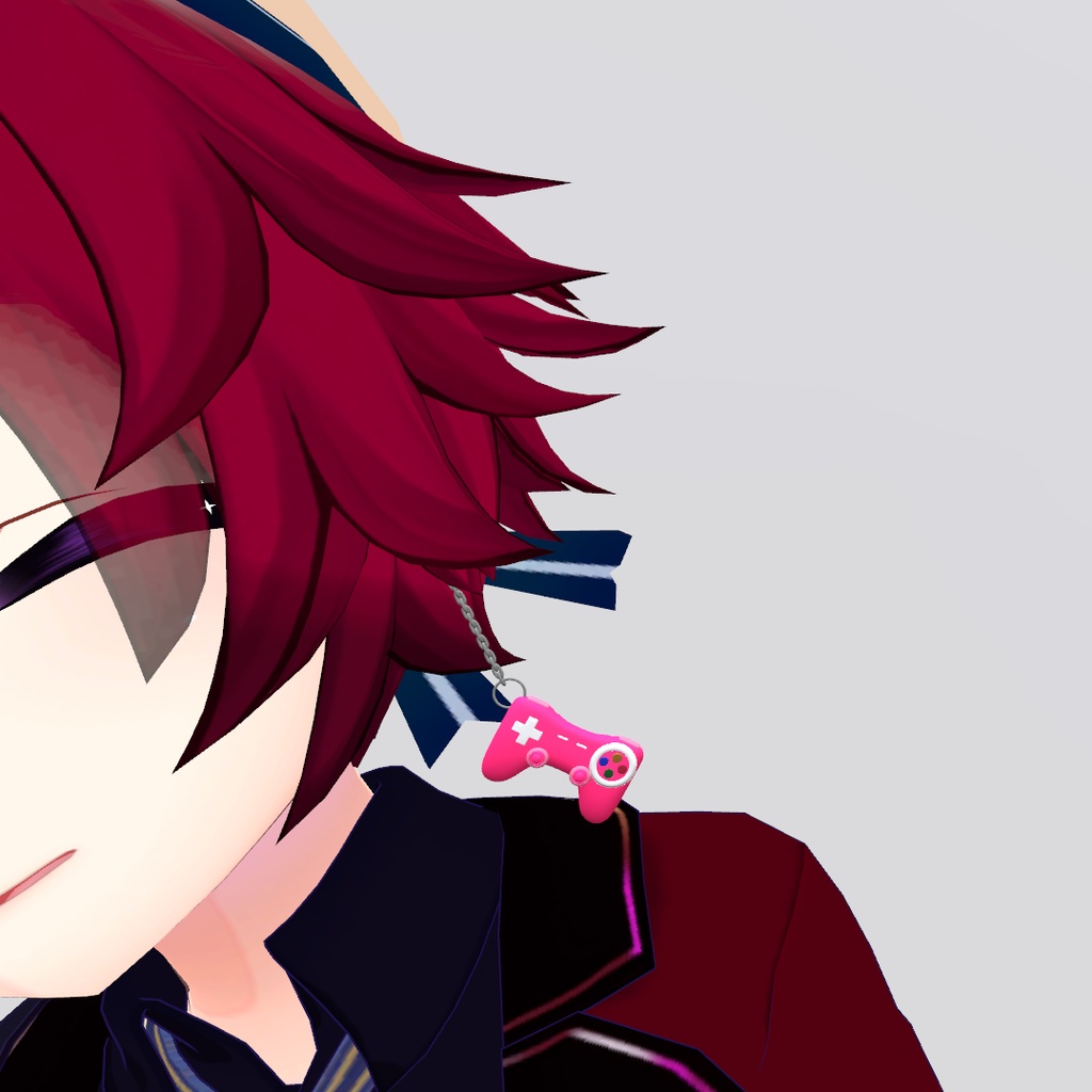 【無料版有】かわいい コントローラー 3Dモデル イヤリング ピアス【VRChat想定】