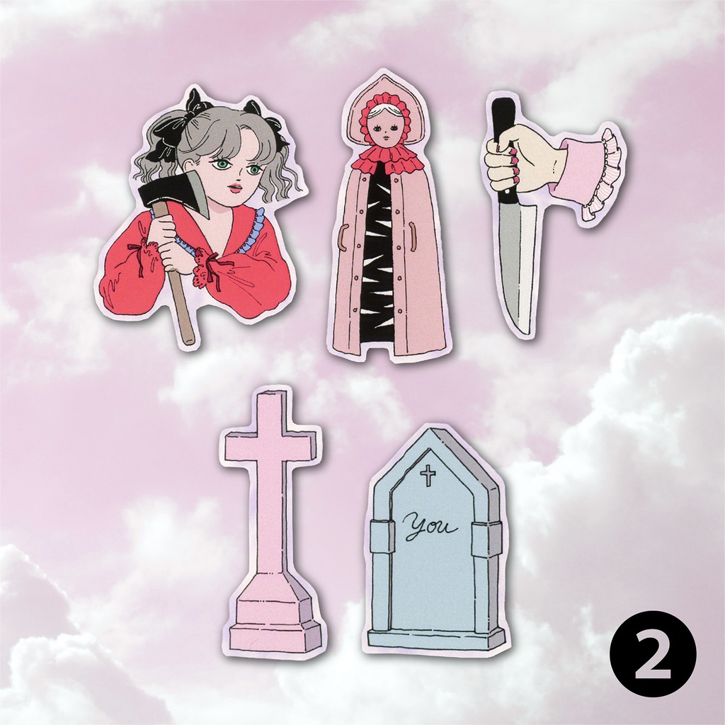 【ステッカー】ホラー(5柄セット)