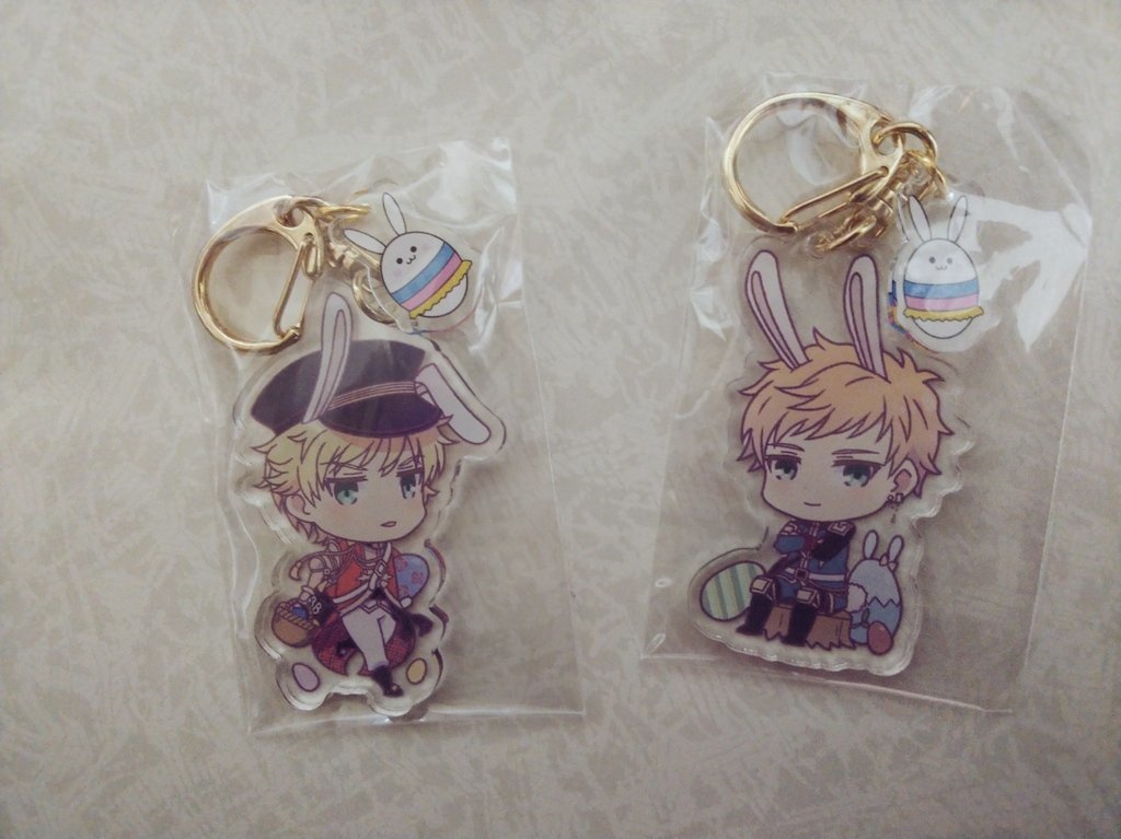イースター風アクリルキーホルダー