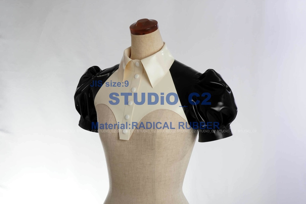 襟付きショートトップ