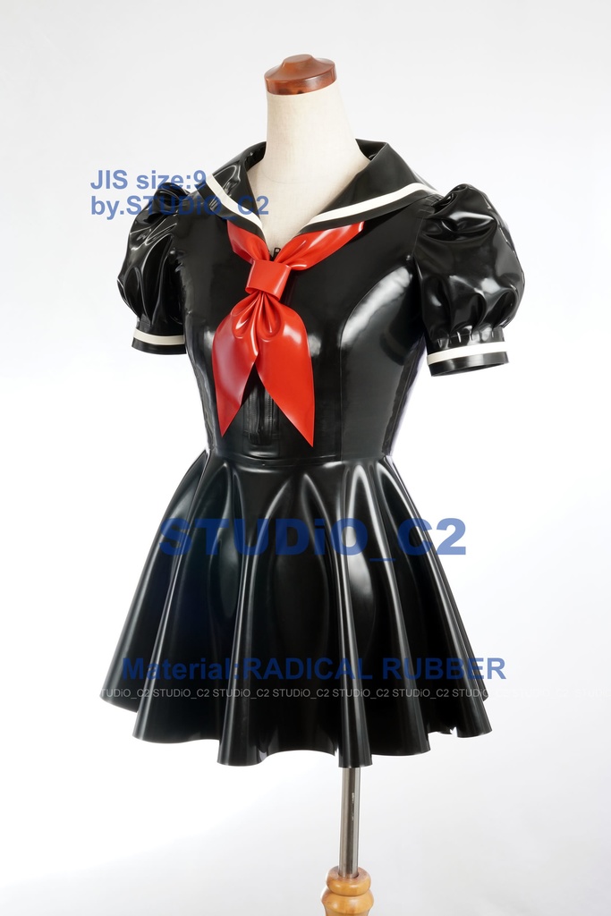 「売り切れました」試作ラバーセーラー服 9号サイズ スカートショート