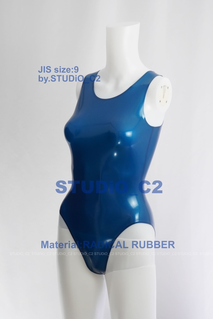 「売り切れました」ラバースク水 メタリックブルー 9号サイズ