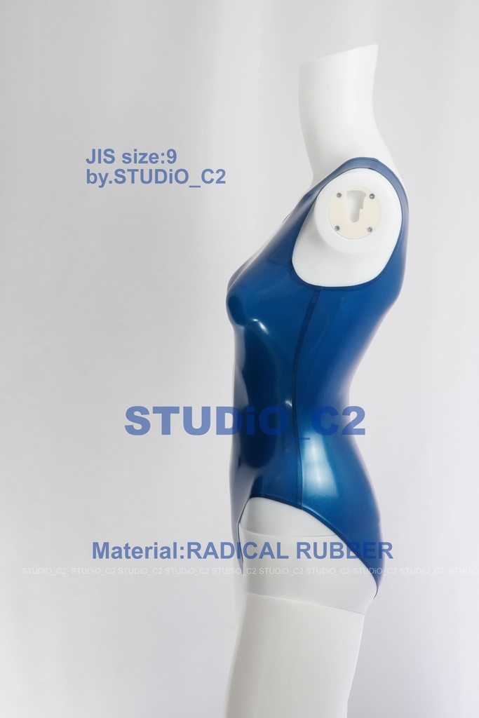 「売り切れました」ラバースク水 メタリックブルー 9号サイズ