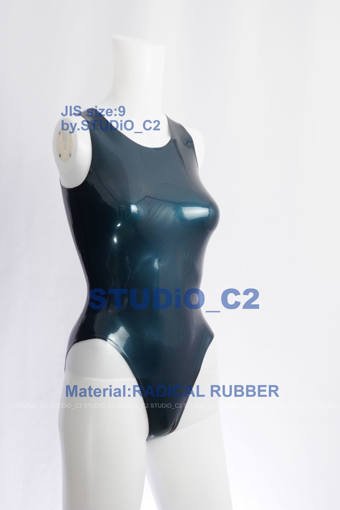 「売り切れました」ラバースク水 メタリックブラック 9号サイズ