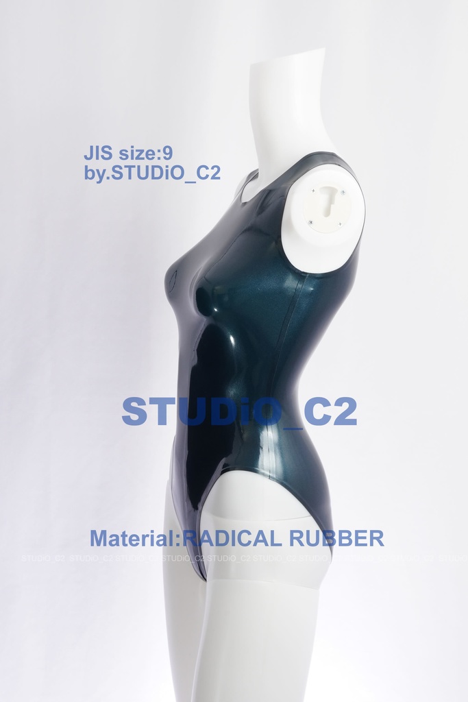 「売り切れました」ラバースク水 メタリックブラック 9号サイズ