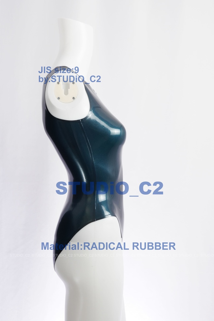 「売り切れました」ラバースク水 メタリックブラック 9号サイズ