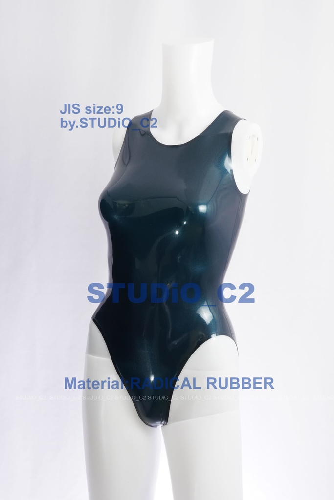 「売り切れました」ラバースク水 メタリックブラック 9号サイズ