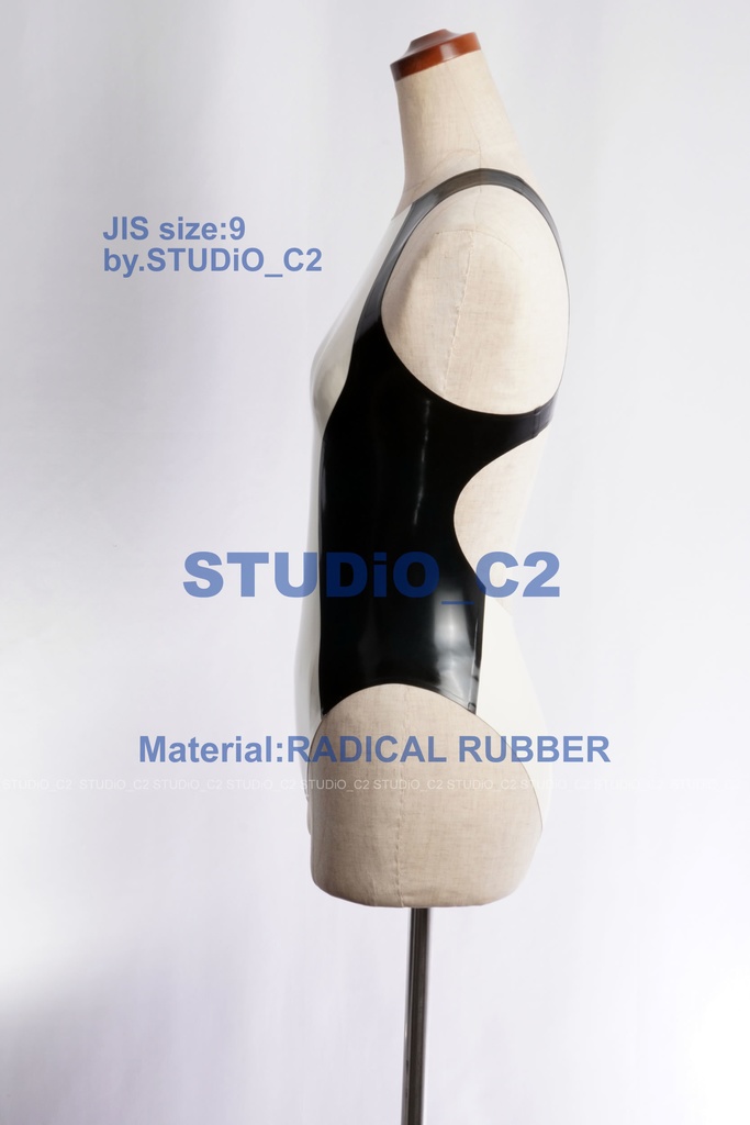 「売り切れました」ラバー競泳水着 9号サイズ 白/黒