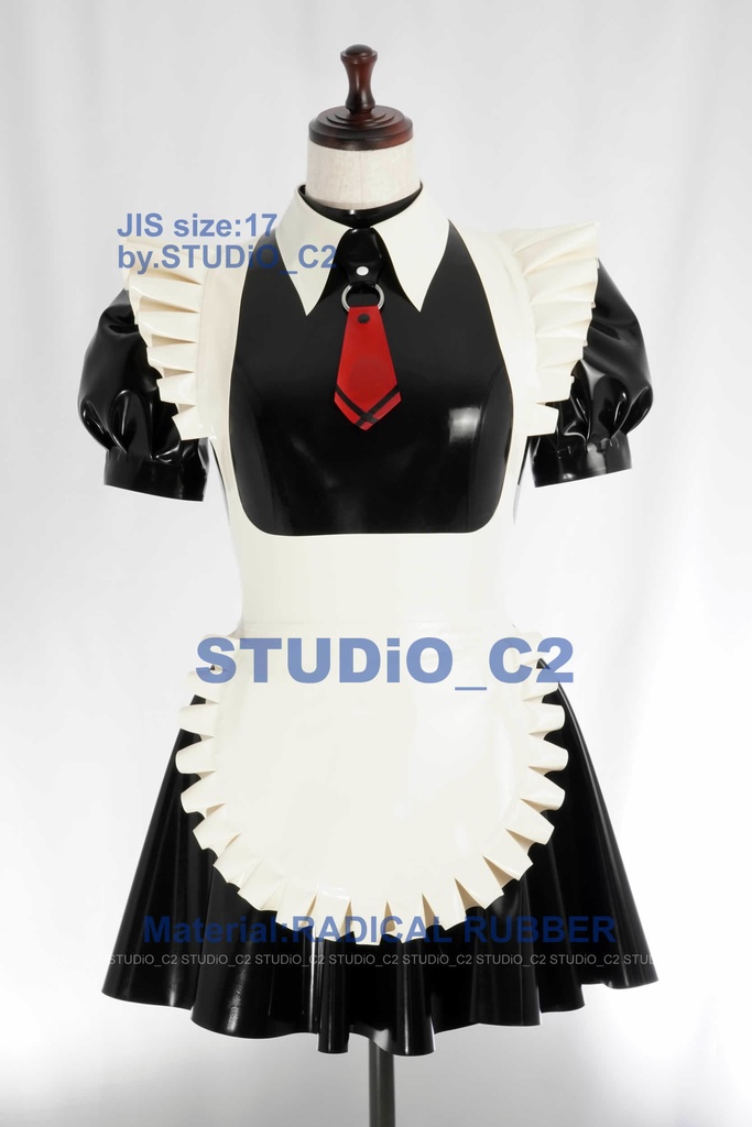 「売り切れました」ラバーメイド服17号サイズ　チョーカー襟バージョン