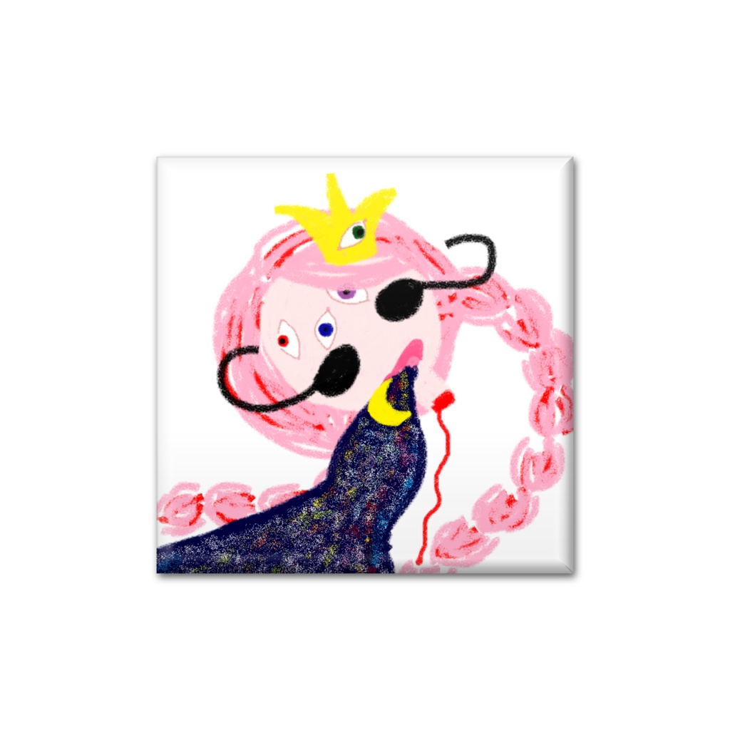 生首缶バッジ