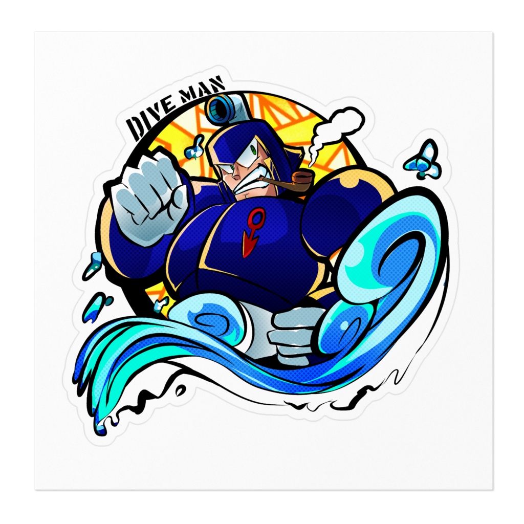 ステッカーにされたダイブマン