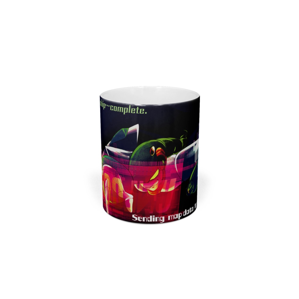 怖い顔した蛇のマグカップ