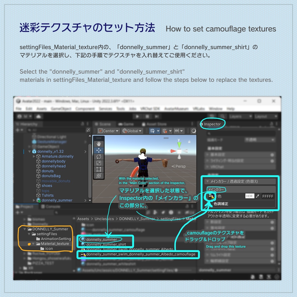 ドネリー軍曹対応 夏衣装セット