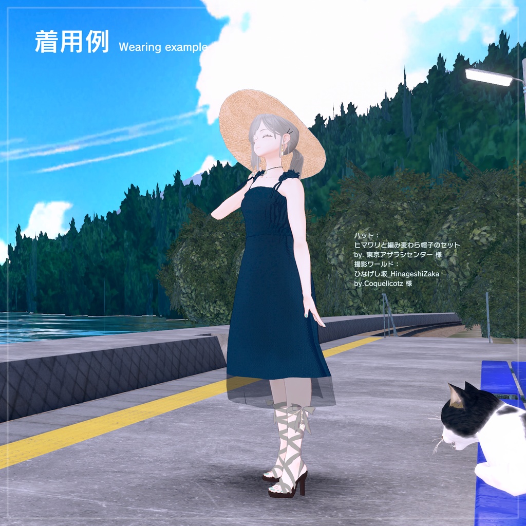 Lapwingさん・Fluctuaさん対応 サマードレス&レースアップサンダル