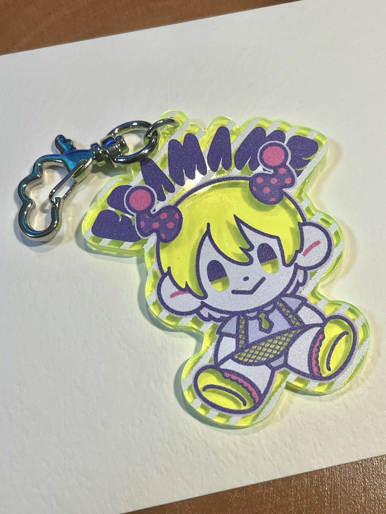 ◯えだまめもん ネオンカラー アクリルキーホルダー