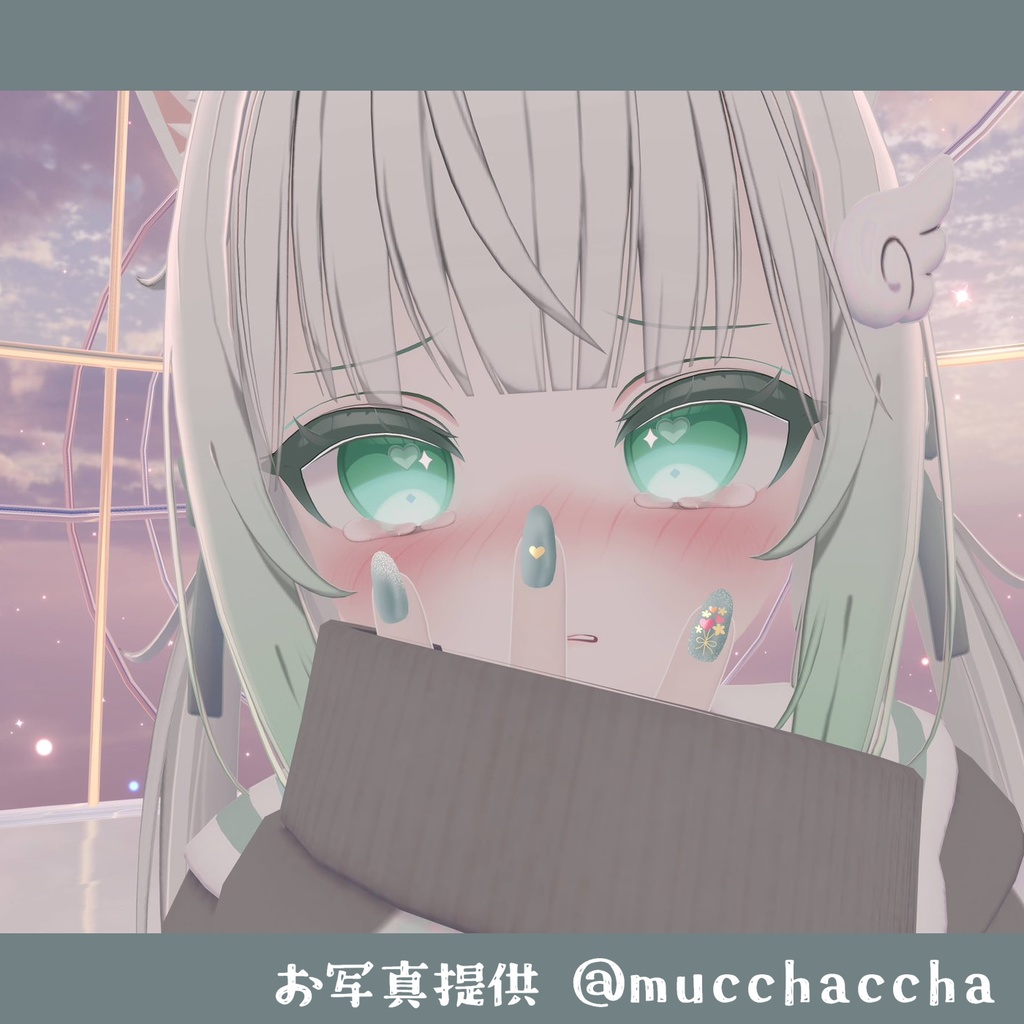 【MDollnail対応】くまのお祝いネイル