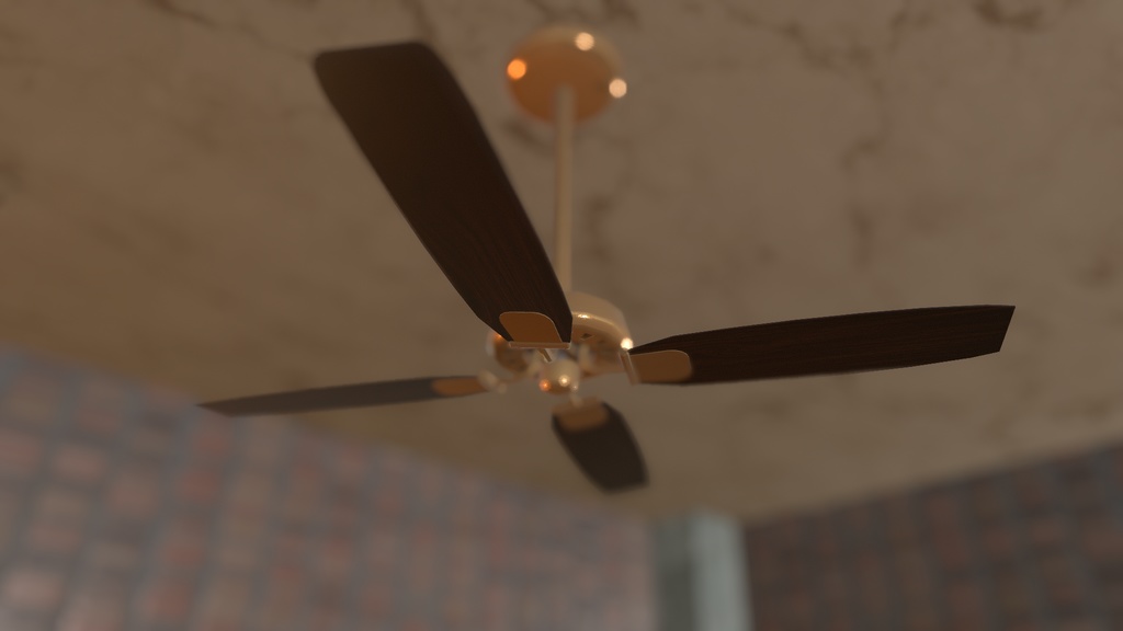 【アニメーション設定済み】シーリングファン【VRChat想定】【VARAYA】