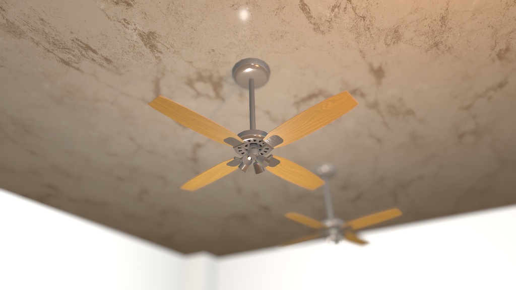 【アニメーション設定済み】シーリングファン【VRChat想定】【VARAYA】