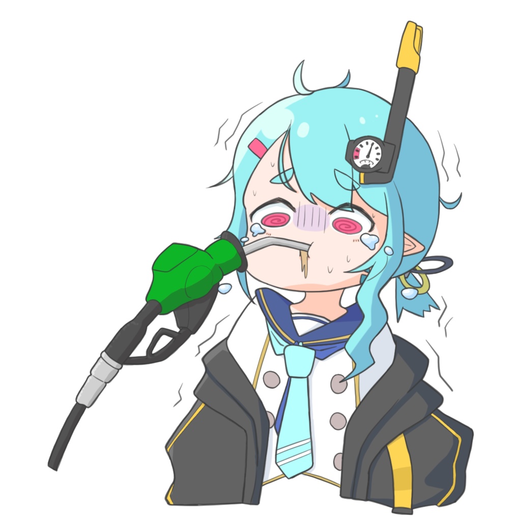 ぺたぺた!しおステッカー④【ガソリンを飲む海原しお】