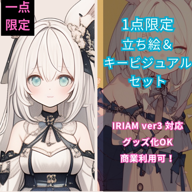 1点限定!IRIAM対応立ち絵&キービジュアル&シルエット