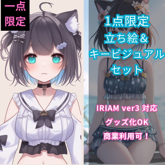 1点限定!IRIAM対応立ち絵&キービジュアル&シルエット