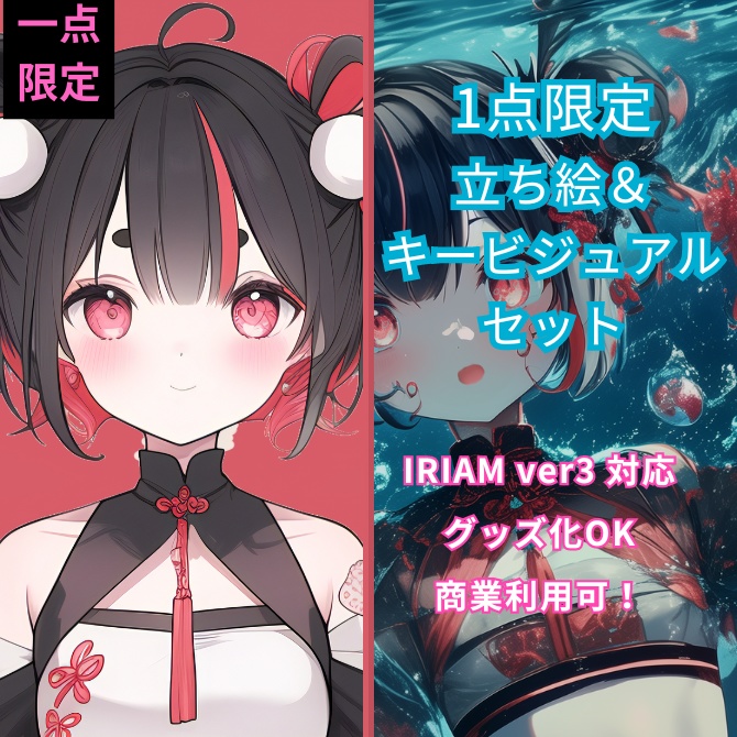 1点限定！IRIAM対応立ち絵＆キービジュアル＆シルエット