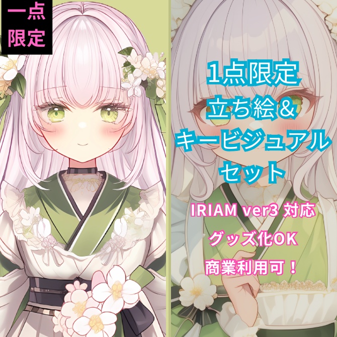 1点限定！IRIAM対応立ち絵＆キービジュアル＆シルエット