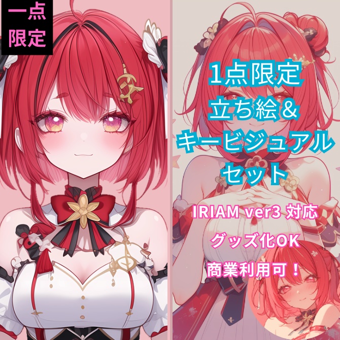 1点限定！IRIAM対応立ち絵＆キービジュアル＆シルエット