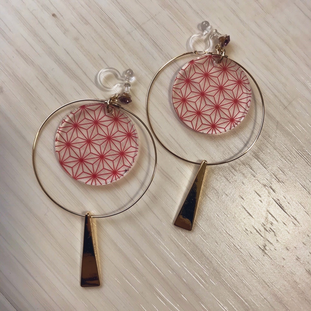 竈門禰豆子イメージイヤリング【鬼滅-6】