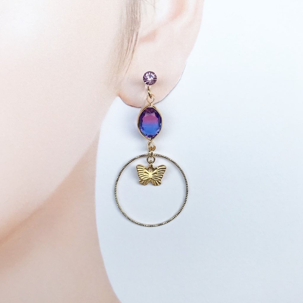 胡蝶しのぶイメージイヤリング【鬼滅-17】