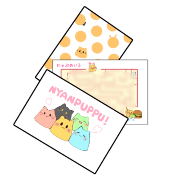 にゃんぷっぷーぽすとかーどセット