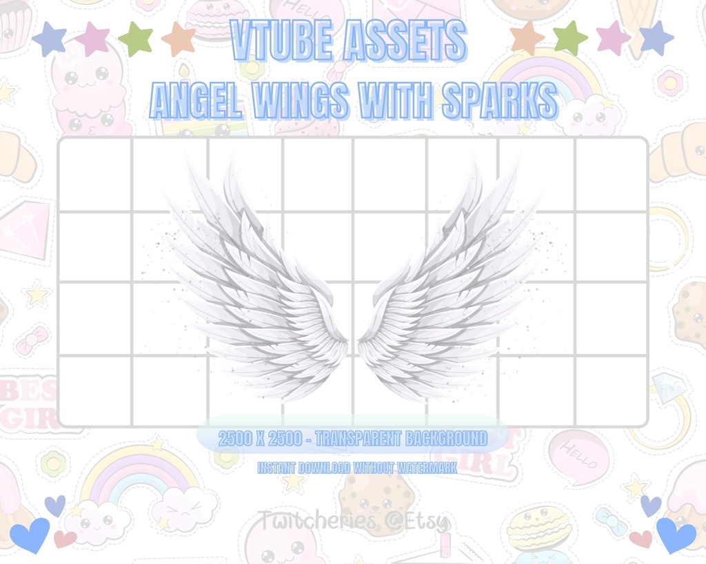 Wings of Virtue: Elevate Your VTuber Game with our Angelic Wings Assets and Prompts