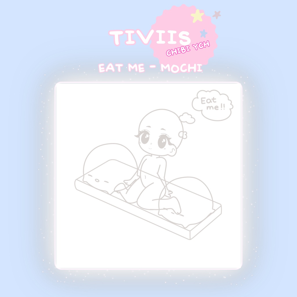 𓍯˙ 🍡 ও˙∘⊹܀ Chibi Base – Chibi YCH Base - Mochi Board Base ✧・゚: *