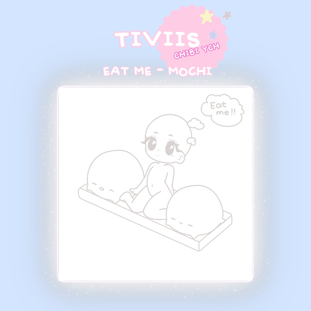 𓍯˙ 🍡 ও˙∘⊹܀ Chibi Base – Chibi YCH Base - Mochi Board Base ✧・゚: *