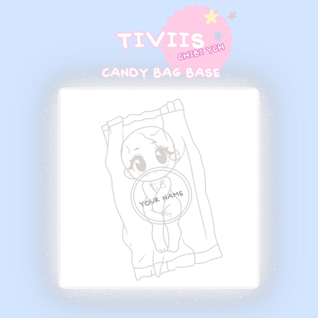 Chibi Base – Chibi YCH Base - Candy Bag Base ✧・゚: *