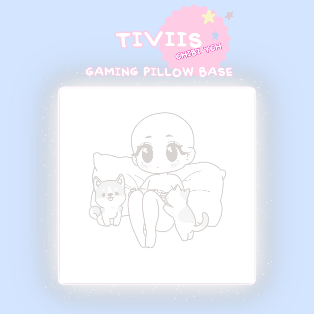 Chibi Base – Chibi YCH Base - Gaming Pillow Base ✧･ﾟ: *